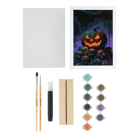 Light Up Jack-o'-Lantern Paint-by-Number Acrylic Surface Kit by Artist's Loft®
